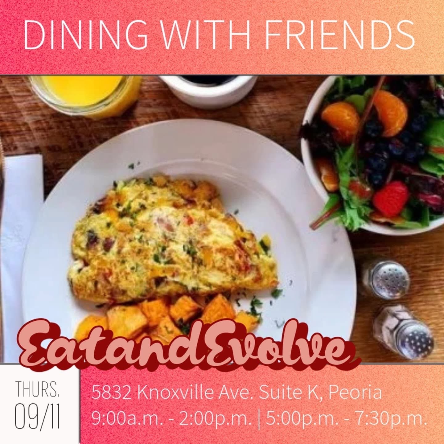 A flyer with a photo of food
